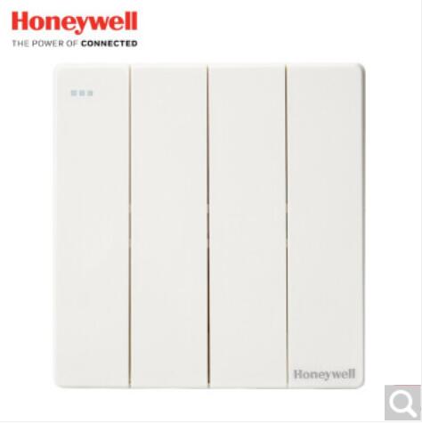 霍尼韦尔（honeywell）开关插座面板 四位双控四开双控开关 境 ..-惠小助(52huixz.com)