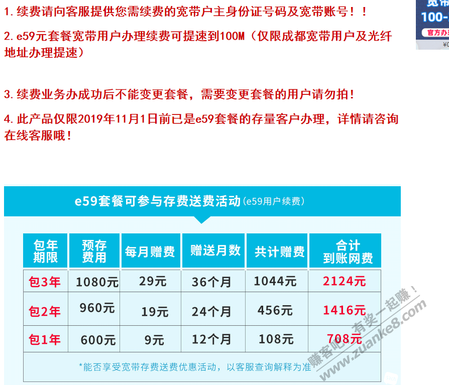 成都电信1080包3年未成功的可以去天猫旗舰店续费-还可以领券-惠小助(52huixz.com)