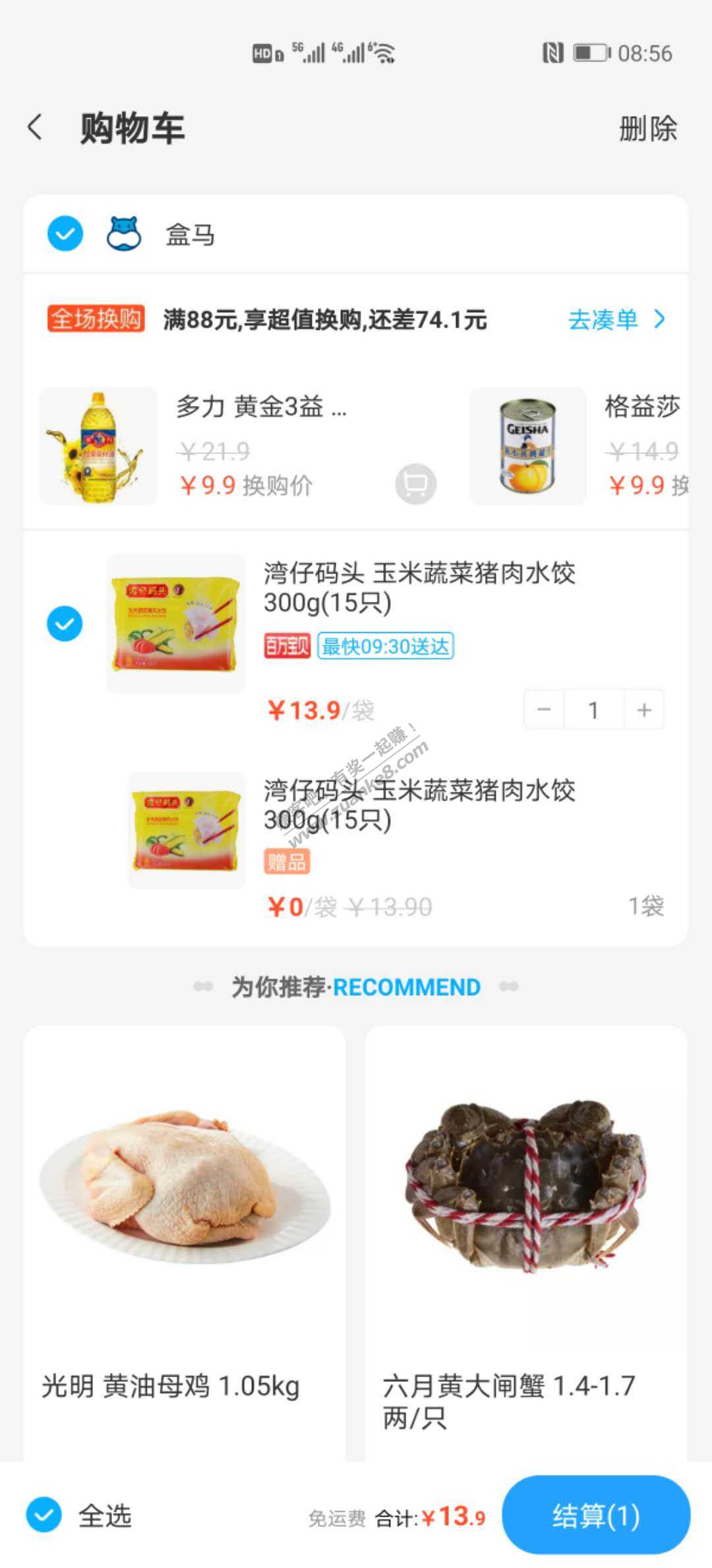 上海盒马湾仔码头水饺好价-惠小助(52huixz.com)