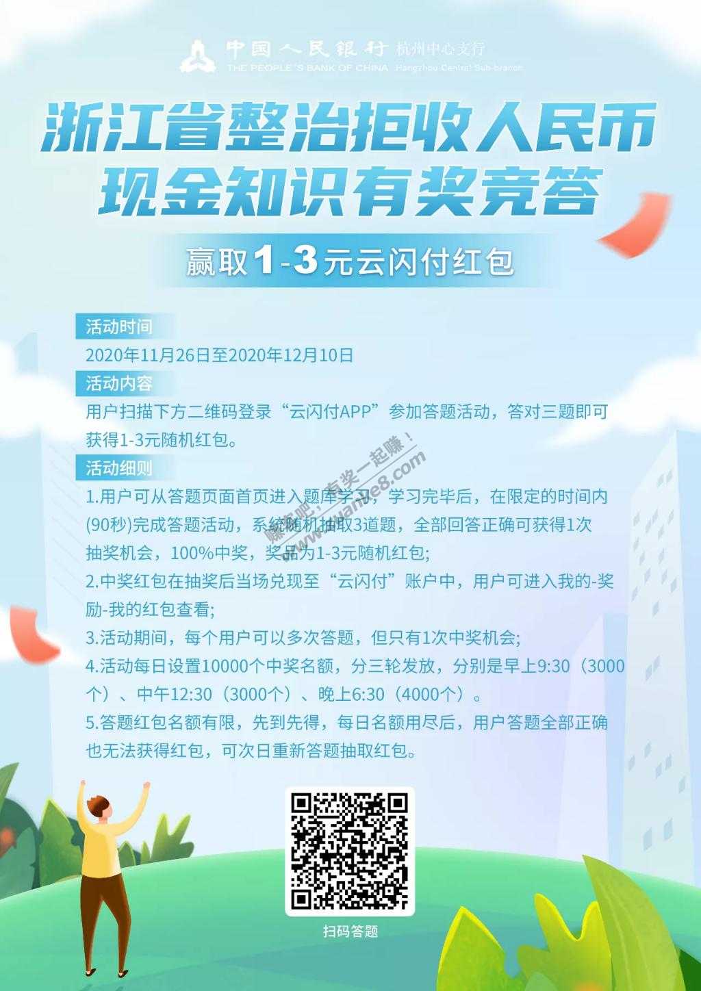 浙江云闪付答题红包-惠小助(52huixz.com)