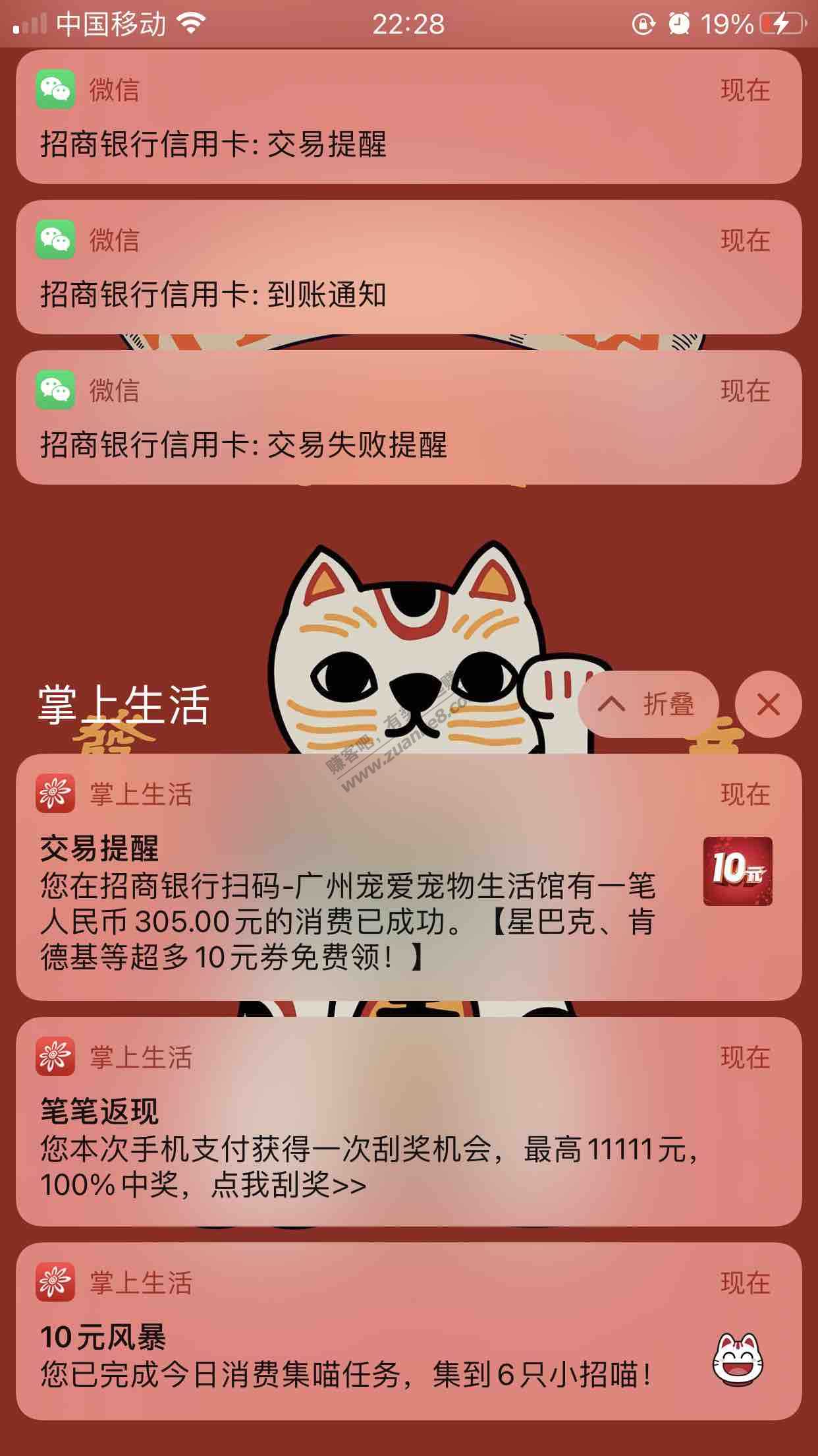 招行集猫发现一个bug-惠小助(52huixz.com)