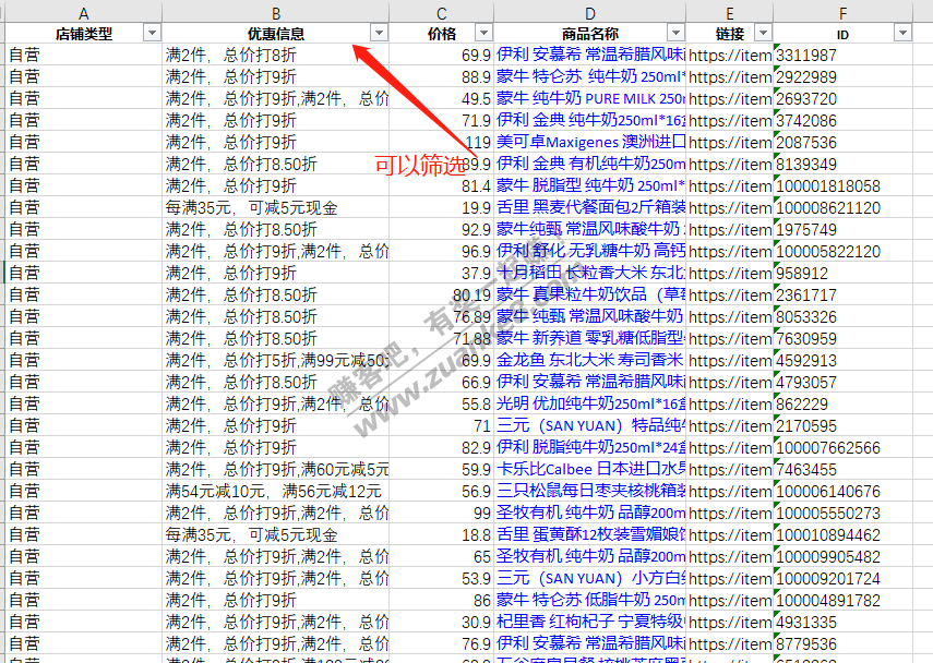 1.12号京东59-20所有双叠加商品EXCEL-惠小助(52huixz.com)