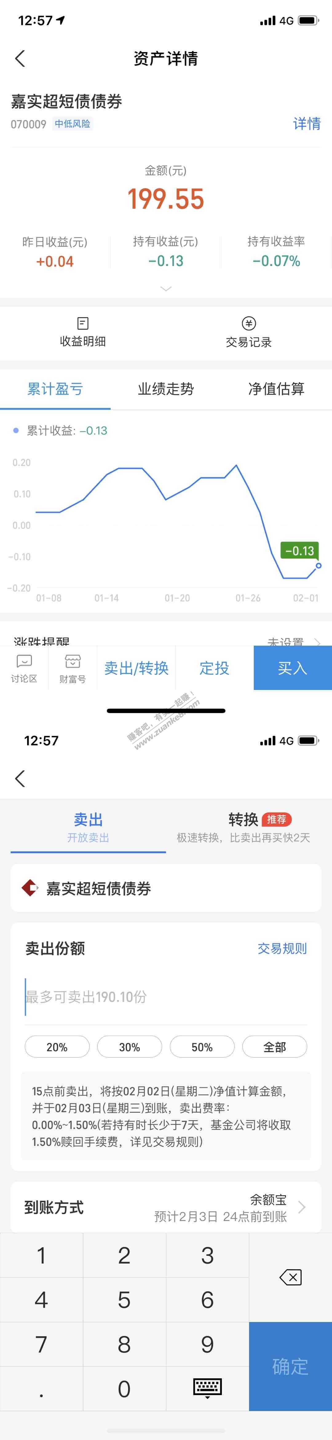 这个短期基金咋扣了10元-惠小助(52huixz.com)