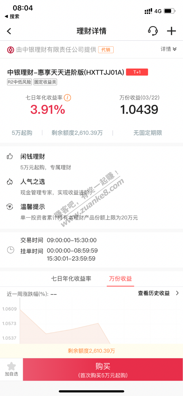 发现中行有个年化3.9的活期-惠小助(52huixz.com)