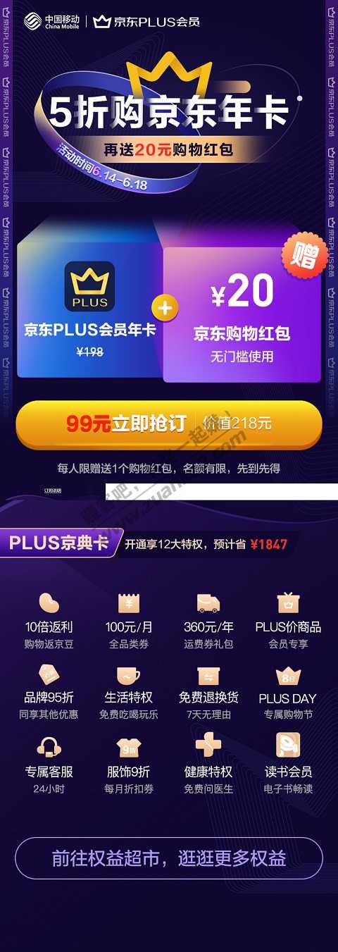 79元续费京东PLUS-可用手机话费-惠小助(52huixz.com)