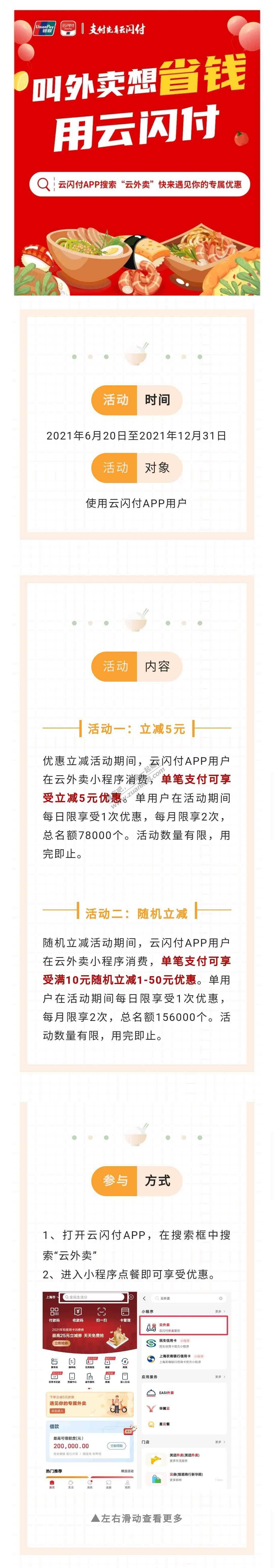 上云闪付APP点外卖-享立减优惠！-惠小助(52huixz.com)