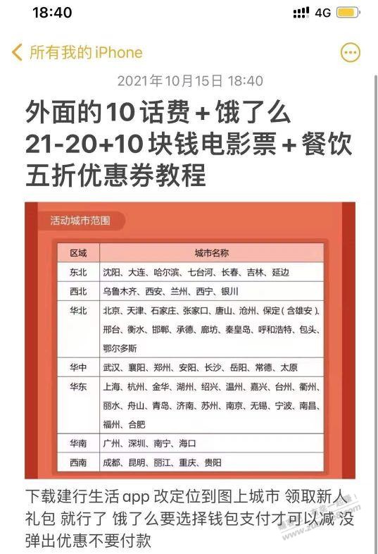 建行生活饿了么21-20+话费10-惠小助(52huixz.com)