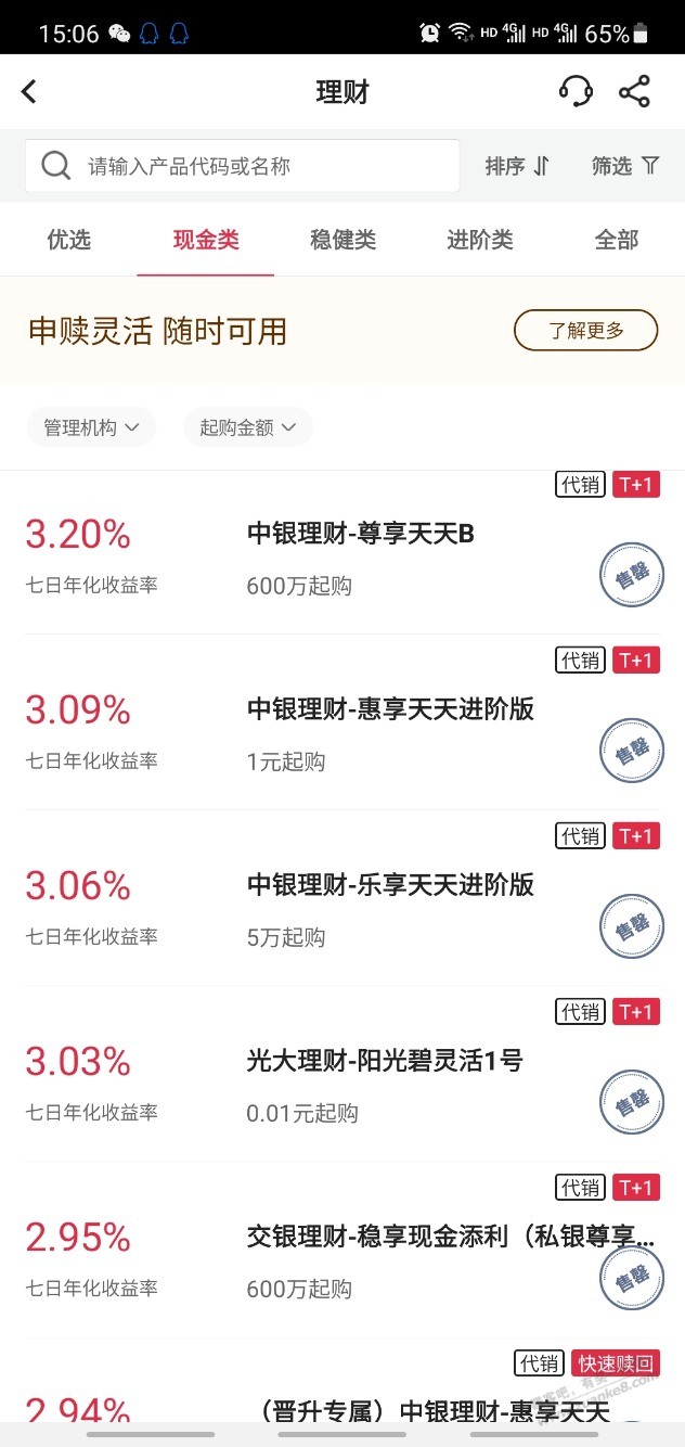 咋回事-最近中行所有现金理财都没额度了-惠小助(52huixz.com)