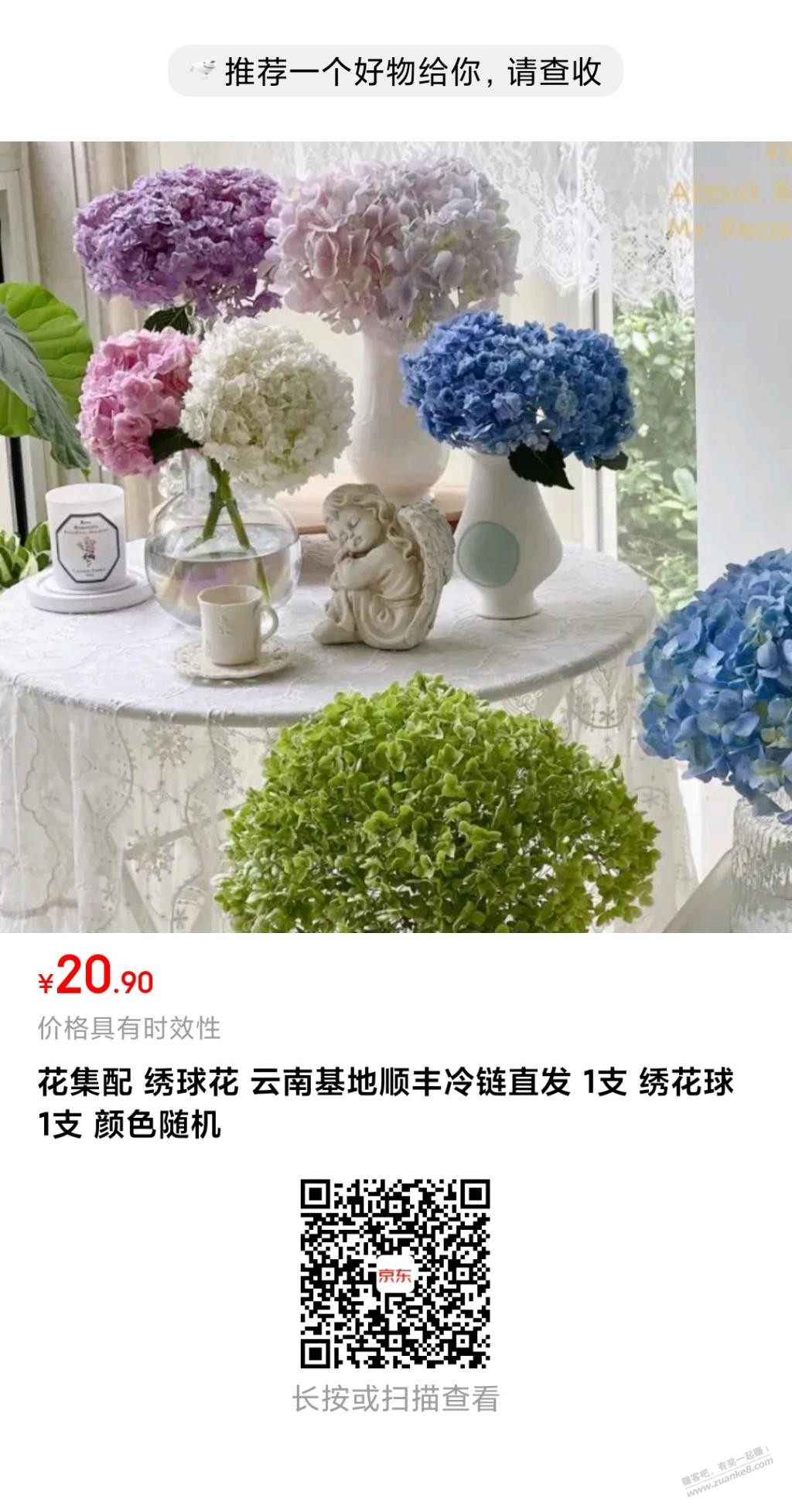 5块钱的绣球花-买两朵送老婆-惠小助(52huixz.com)